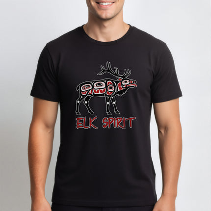 Elk Spirit Native American Formline Art Wildlife T-Shirt | Spirit