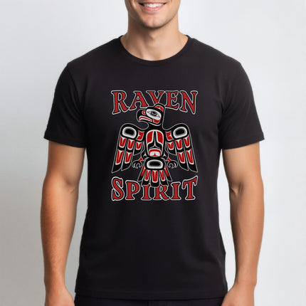 Raven Spirit T-Shirt | Native American Tribal Art Raven Tee | Spirit