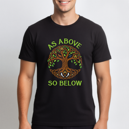 As Above So Below Tree of Life T-Shirt | Celtic Spiritual Tee | 2