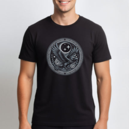 Norse Raven T-Shirt | Viking Mythology Bird Graphic Unisex Tee | V7