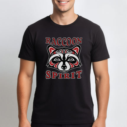 Raccoon Spirit Tribal T-Shirt | Native American Style Animal Tee | Spirit