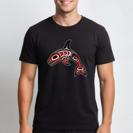 Indigenous Orca Formline Art T-Shirt | Northwest Coast Killer Whale Design | Whale