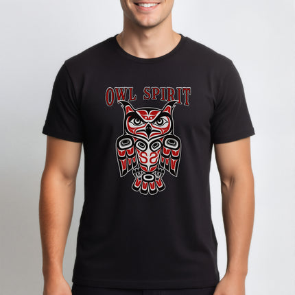 Owl Spirit Haida Formline Art T-Shirt | Indigenous Tribal Owl Tee | Spirit