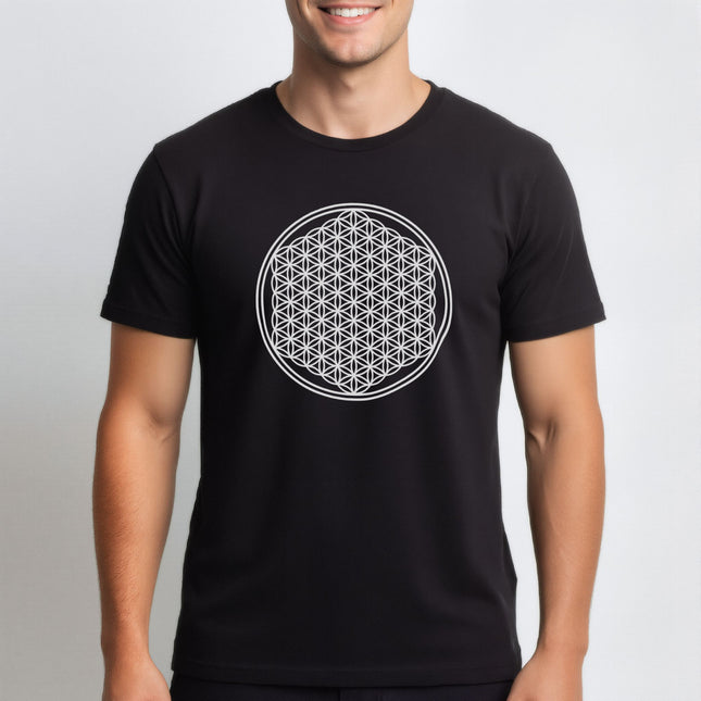 Flower of Life Sacred Geometry Spiritual T-Shirt | Unisex Graphic Tee V4