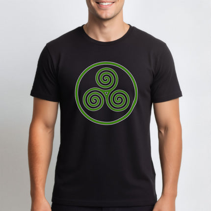 Celtic Triskele T-Shirt | Irish Triple Spiral Knot Tee | V6