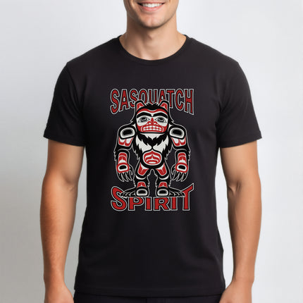 Sasquatch Spirit Bigfoot T-Shirt | Pacific Northwest Indigenous Art Tee | Spirit