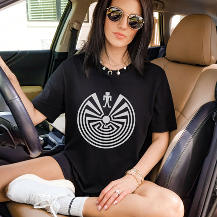 Man in the Maze Labyrinth T-Shirt | I'itoi Native American Unisex Graphic Tee