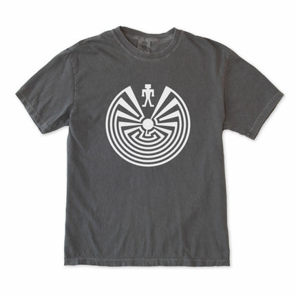 Man In The Maze T-Shirt featuring I'itoi Native American symbol graphic print on a comfortable tee.