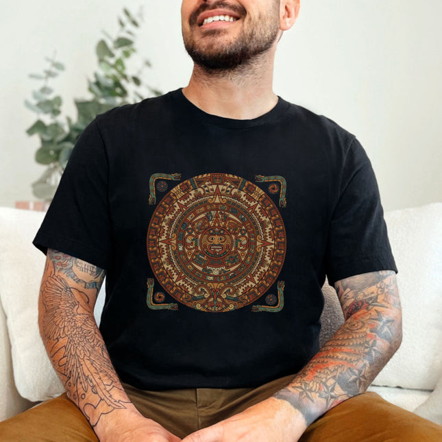 Mayan Calendar T-Shirt | Ancient Mesoamerican Art Graphic Tee