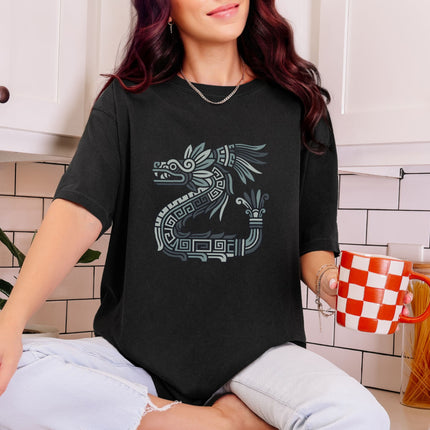 Quetzalcoatl Feathered Serpent T-Shirt | Aztec Mayan Mythology Tee Shirt