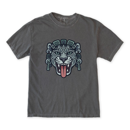Mayan Jaguar Head T-Shirt | Ancient Tribal Mesoamerican Art | Comfort Colors