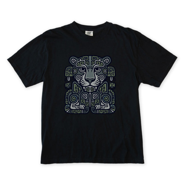 Mayan Jaguar T-Shirt | Ancient Mesoamerican Tribal Art Graphic Tee Shirt