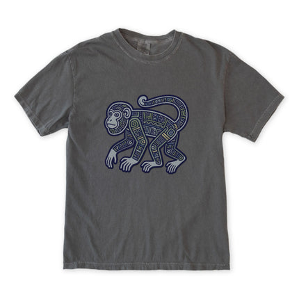 Mayan Monkey T-Shirt | Tribal Geometric Symbol Ancient Art Unisex Tee Shirt