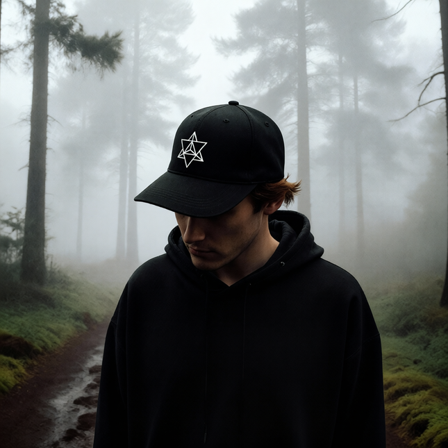Merkaba Sacred Geometry Embroidered Hat V1