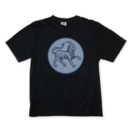 Ancient Mosaic Chimera T-Shirt | Mythological Blue Lion-Goat Unisex Unisex Tee