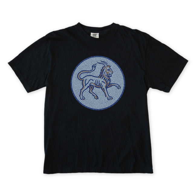 Ancient Mosaic Chimera T-Shirt | Mythological Blue Lion-Goat Unisex Unisex Tee