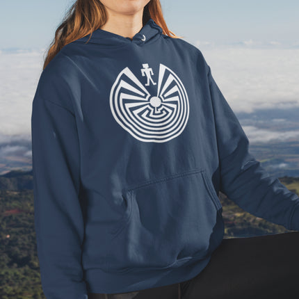 Man In The Maze Hoodie | I'itoi Native American Unisex Pullover V1