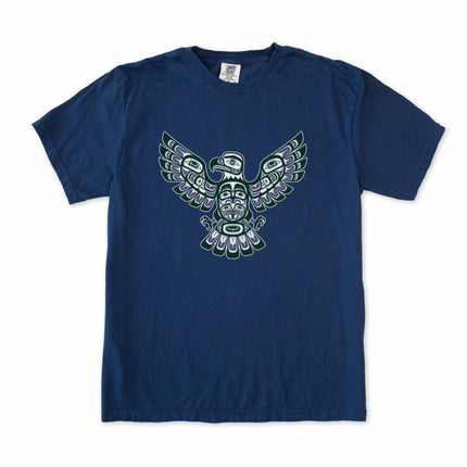 Haida Eagle formline art graphic t-shirt featuring indigenous Northwest Coast design.