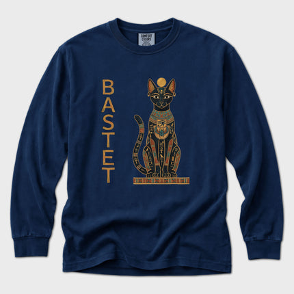 Bastet Cat T-Shirt | Ancient Egyptian Goddess Long Sleeve Tee