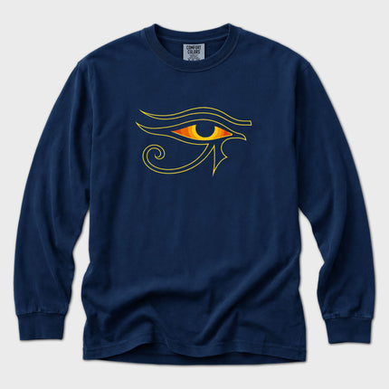 Eye of Ra Long Sleeve T-Shirt | Egyptian Sun Symbol Graphic Tee