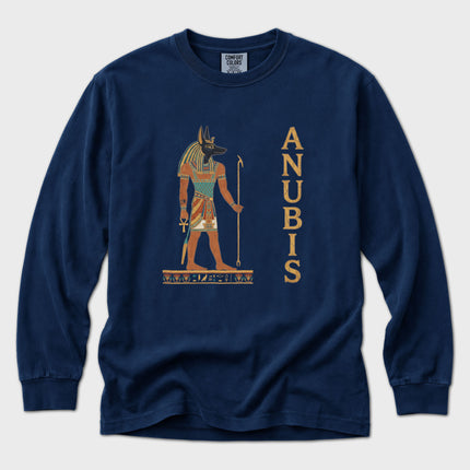 Egyptian God Anubis T-Shirt | Jackal-Headed Deity Art Long Sleeve Tee