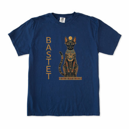 Bastet Egyptian Cat Goddess T-Shirt | Ancient Art Graphic Comfort Colors Tee