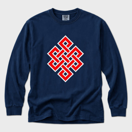 Endless Knot Long Sleeve T-Shirt | Buddhist Symbol Graphic Tee