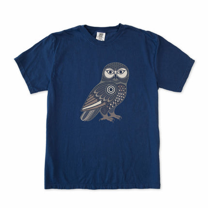 Inuit Inspired Owl T-Shirt | Geometric Tribal Bird Graphic | Comfort Colors