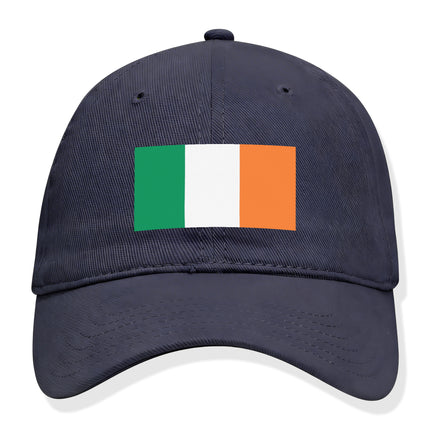 Irish flag baseball cap featuring the green, white, and orange tricolor print. Perfect for Irish pride.