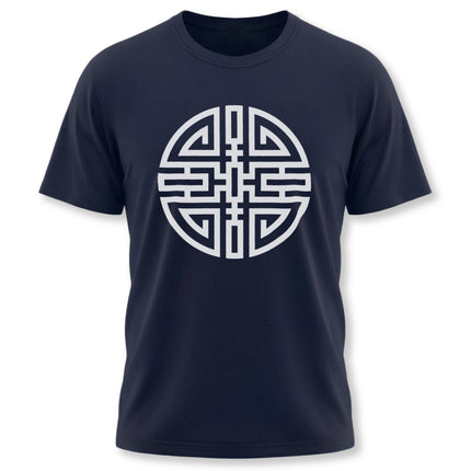 Unisex t-shirt featuring the Chinese Cai symbol, representing wealth and good fortune.