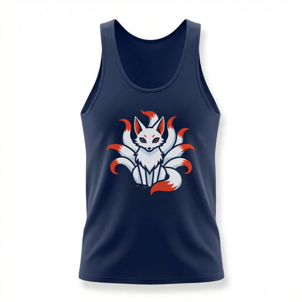 Nine-Tailed Fox Kitsune Tank Top | Japanese Mythology Graphic Tee Fox