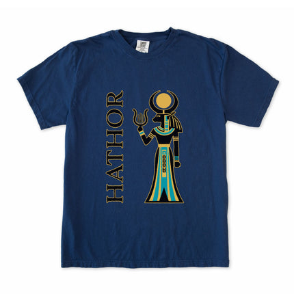 Hathor Egyptian Goddess T-Shirt | Ancient Egyptian Mythology Sun Disk Tee