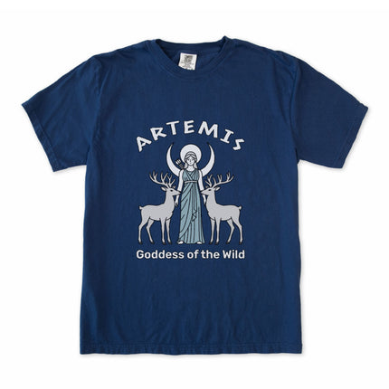 Artemis Goddess of the Wild T-Shirt | Greek Mythology Moon Stag Unisex Tee