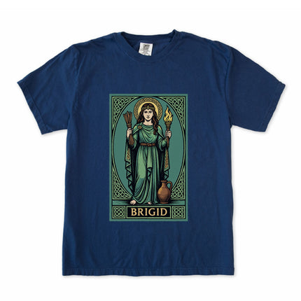 Brigid Celtic Goddess T-Shirt | Irish Mythology Fire & Knotwork Unisex Tee