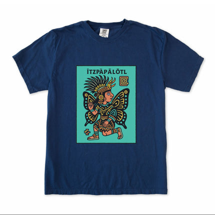 ĪTZPĀPĀLŌTL Aztec Butterfly Goddess T-Shirt | Mesoamerican Mythology Tee