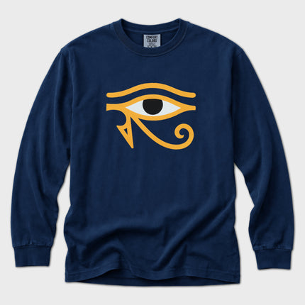 Egyptian Eye of Horus Long Sleeve T-Shirt | Wadjet Eye Graphic Tee