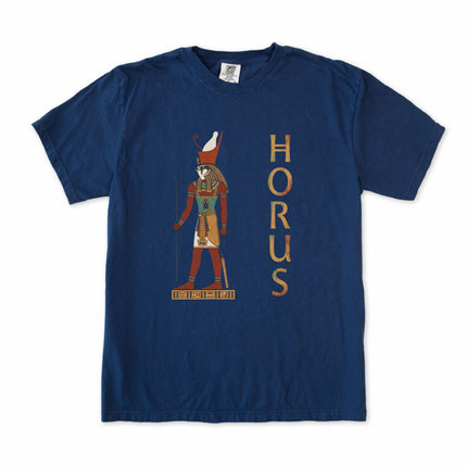 Horus Egyptian God T-Shirt - Hieroglyphic Graphic Art Comfort Colors Tee
