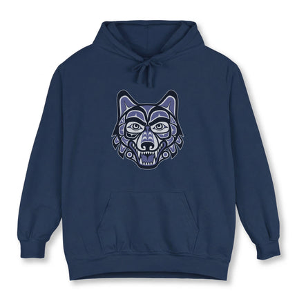 Haida Wolf Hoodie | Indigenous Pacific Northwest Art Pullover | Comfort Colors Hoodie