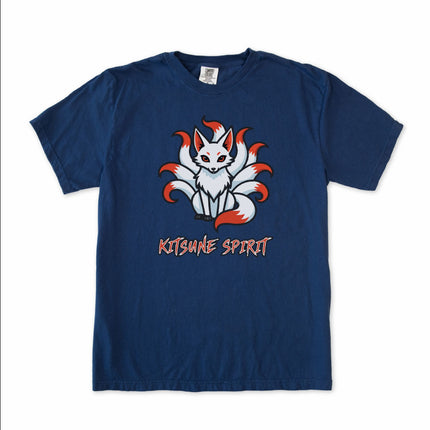 Kitsune Spirit Nine-Tailed Fox T-Shirt | Japanese Mythology Graphic Tee