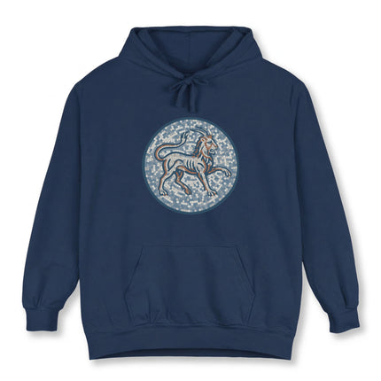 Mosaic Chimera Mythical Beast Hoodie | Greek Mythology Unisex Pullover Hoodie