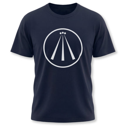 Unisex t-shirt featuring the Awen Celtic symbol of inspiration and divine gift.