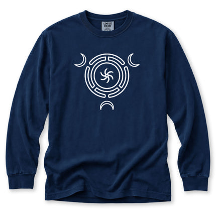 Hekate's Wheel Long Sleeve T-Shirt | Lunar Labyrinth Graphic Tee