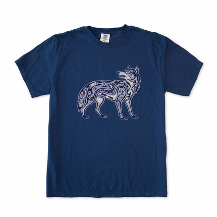 Inuit Inspired Wolf Symbol T-Shirt | Tribal Animal Graphic Unisex Tee Shirt