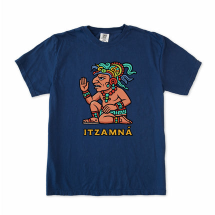 Itzamná Mayan God T-Shirt | Colorful Ancient Mythology Graphic Unisex Tee