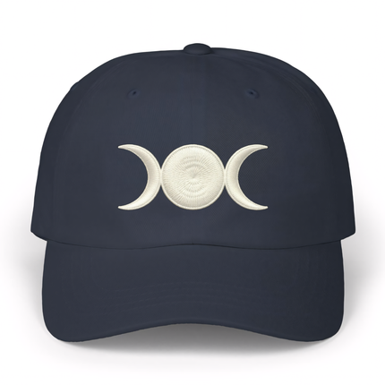 Embroidered Triple Moon Goddess Hat V3