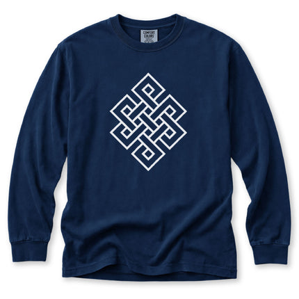 Endless Knot Long Sleeve T-Shirt | Interwoven Geometric Symbol Tee
