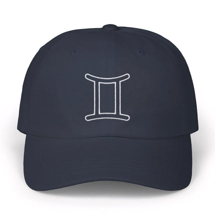 Gemini Outline Symbol Hat | Zodiac Sign Embroidered Baseball Cap