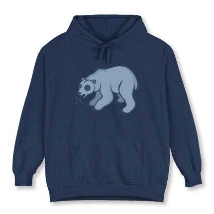 Wide-Eyed Polar Bear Hoodie | Cute Animal Graphic Unisex Pullover Hoodie