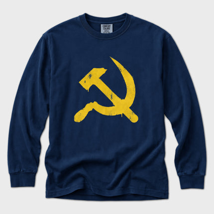 Hammer and Sickle Long Sleeve T-Shirt | Soviet Symbol Graphic