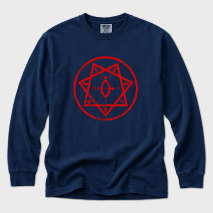 Star of Babalon T-Shirt | Red Thelemic Emblem Long Sleeve Tee